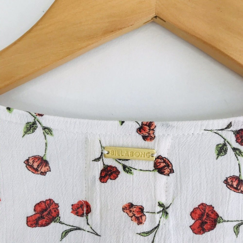 Billabong x Steph Collab NEW Claire Smith Sweet Soul Wrap Top White Size XS - Picture 5 of 11